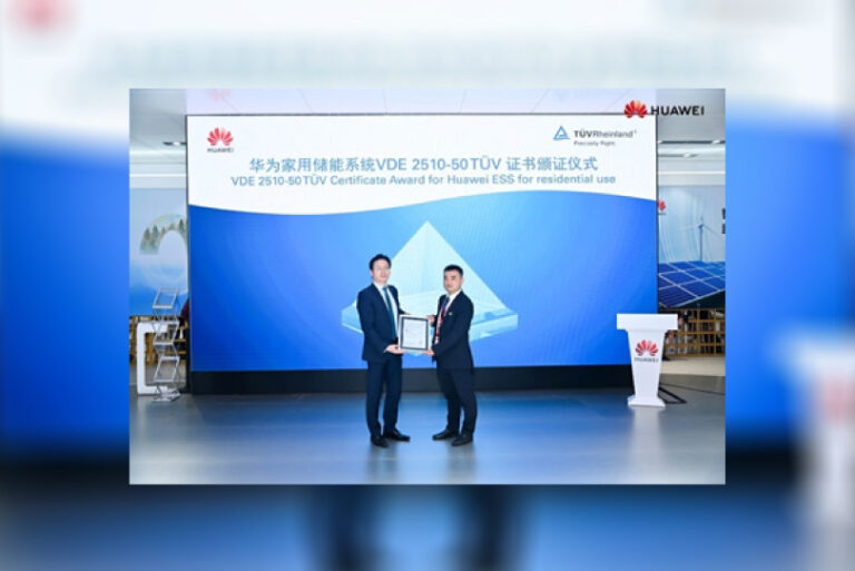 Huawei Achieves Rigorous Energy Storage Standards Certified By TÜv